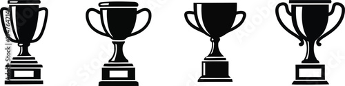 Championship Trophy & Cup Awards Vector Collection - Victory Prize Graphics