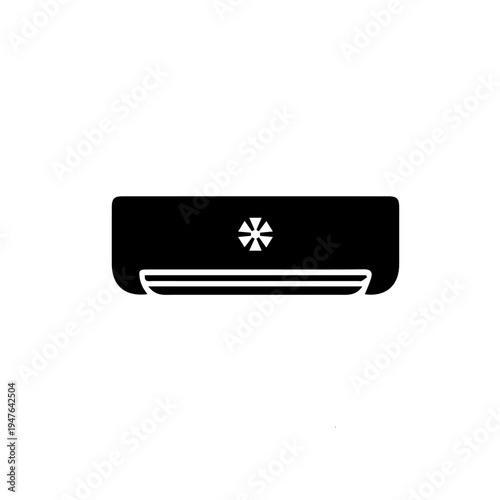 Air Conditioner Vector Illustration – Modern Split AC Cooling Appliance Icon