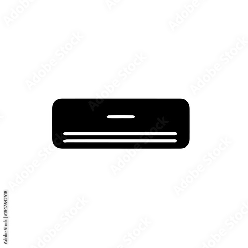 Air Conditioner Vector Illustration – Wall Mounted AC Cooling System Appliance Icon