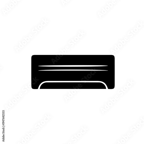 Air Conditioner Vector Illustration – Modern Wall Mounted AC Cooling Icon