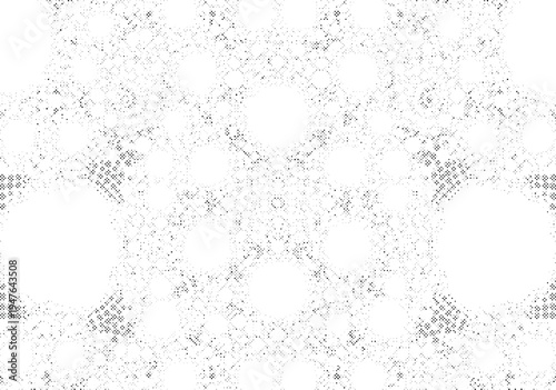 snowflake pattern halftone risograph winter flora mandala grunge retro offset print screentone texture monochrome background