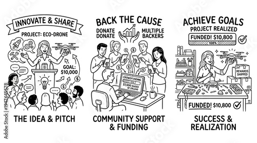 Eco-Drone Startup Process Idea Pitch Funding and Achievement