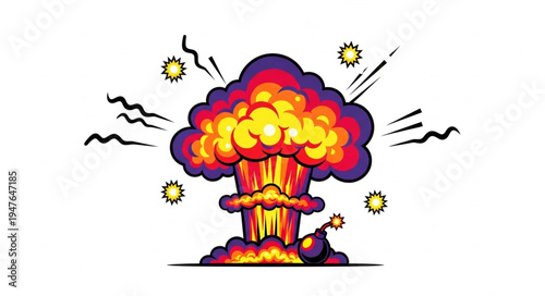 Nuclear Explosion Mushroom Cloud.