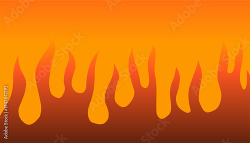 Fire background. Flame background Hot burning vector illustration. Vibrant orange yellow sparks. Abstract flat graphic style. Background for textile wallpaper.