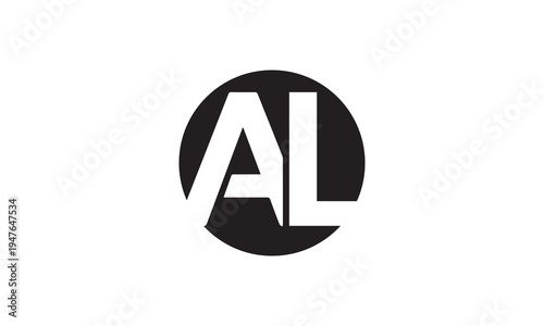 Quadro su tela Modern Letter AL Logo Design, Creative Alphabet AL Icon