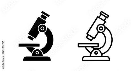 Microscope icon: scientific research and discovery