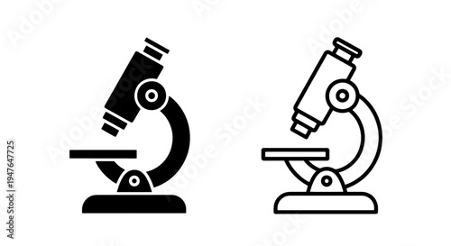 Microscope icon for scientific investigation