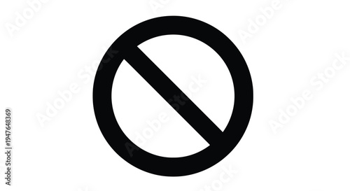 Simple black and white illustration of a prohibition or not allowed sign