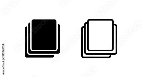 Stacked documents icon: multiple files and business paperwork symbol