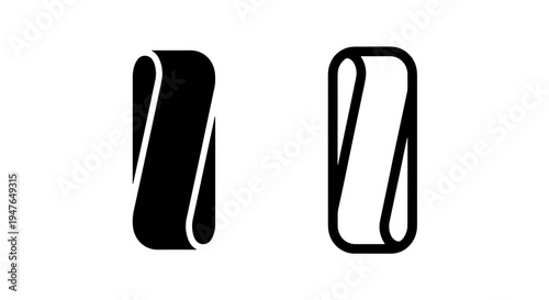 Abstract capsule or geometric link icons for modern branding and graphic design elements