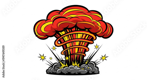 Nuclear Explosion Mushroom Cloud.