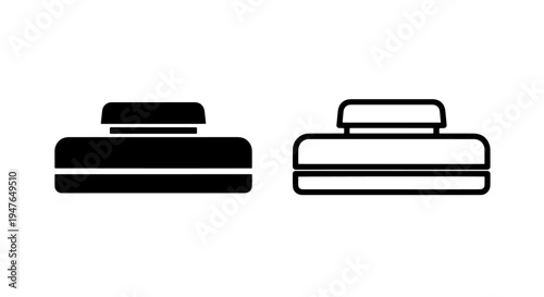 Minimalist push button or switch icon for user interface control