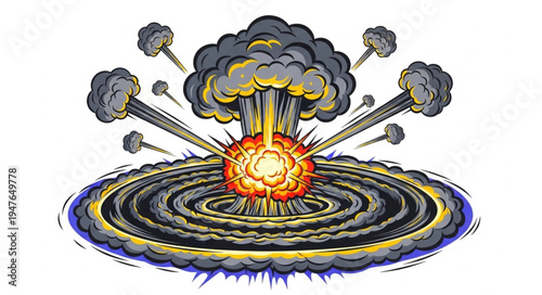 Nuclear Explosion Mushroom Cloud.
