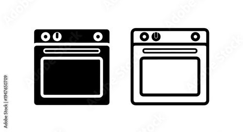 Kitchen oven stove icon for cooking and baking appliance vector illustration