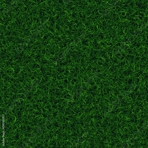 Grass seamless pattern. View from above. Vector eps10 illustration. Natural green lawn texture background for design and decoration. Top view.