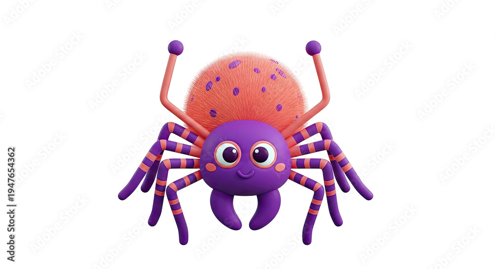 Obraz premium Cute Cartoon Spider