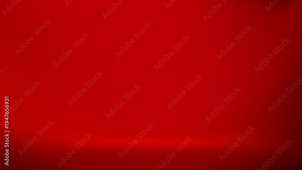 Obraz premium Gradient red bg limbo backdrop. Minimal studio wallpaper. Smooth silk