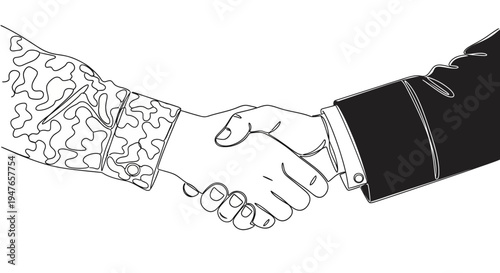 Business Handshake - Partnership and Agreement, Vector Illustration