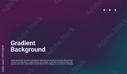 Futuristic dark green gradient pattern with blending smooth and radiant colors. Abstract wave design of landing page. fluid gradient dark concept website design