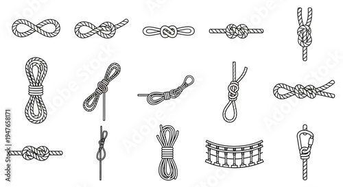 Collection of Climbing Knots and Rope Techniques