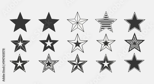 Collection of Different Star Shapes and Styles