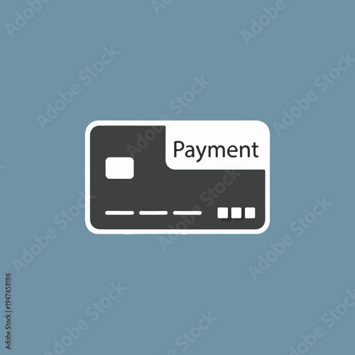 minimalist digital payment banner with credit card icon.eps