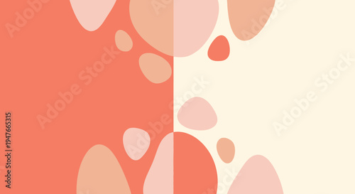 Abstract shapes and color blocks create a modern artistic composition silhouette