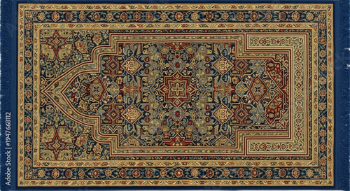 A beautifully designed oriental rug with intricate patterns and vibrant colors