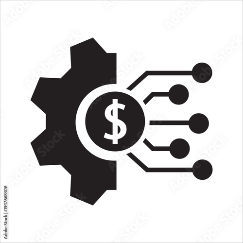 Fintech Automation and Digital Financial System Icon