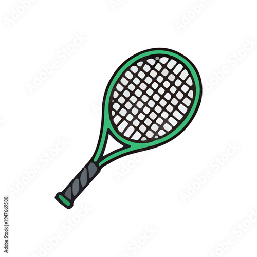 Tennis Racket Icon Illustration