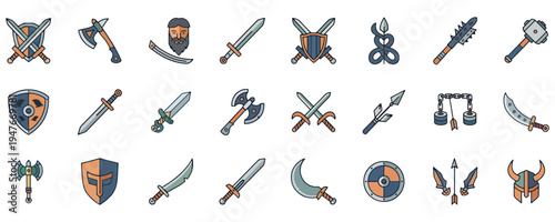 Medieval Weapon and Armor Icons