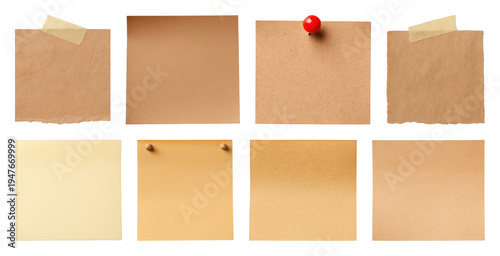 PNG Blank paper notes collection display on transparent background