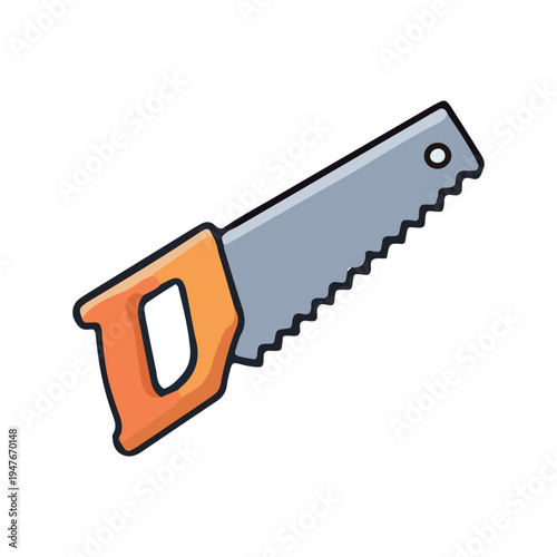 Hand Saw Icon Illustration