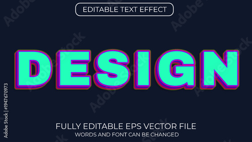 Design editable 3d bold text effect