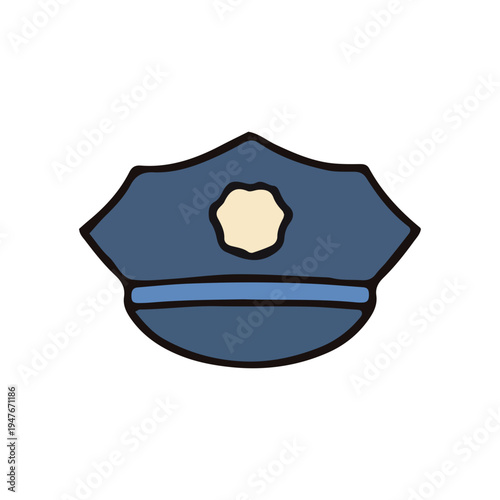 Police Hat Icon Drawing