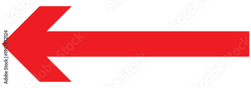 red arrow pointing right and left. Vector illustration on white background . Long arrow vector icon. Straight long arrow icon, right left bold arrow icon.