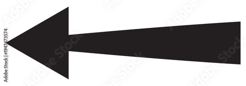 Black arrow pointing right. Vector illustration on white background . Long arrow vector icon. Straight long arrow icon, right left bold arrow icon.