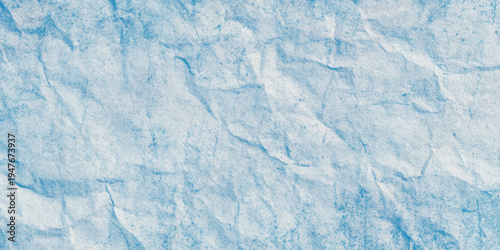 Crumpled blue paper texture abstract light background with wrinkled cardboard texture vector illustration horizontal crumpled empty blue paper template for posters and banners.	