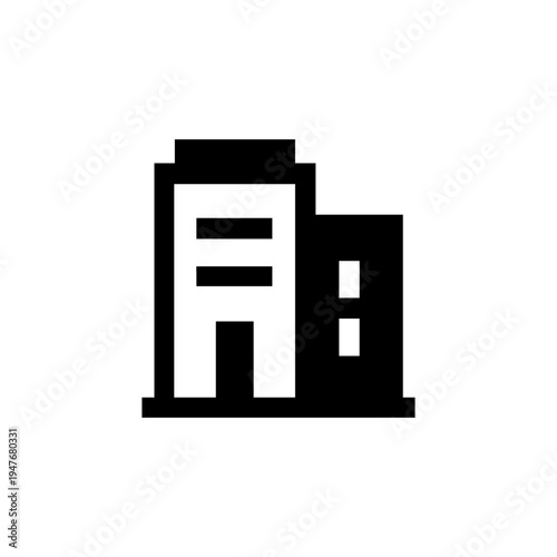 Company headquarters building icon representing corporate office structure Vector illustration