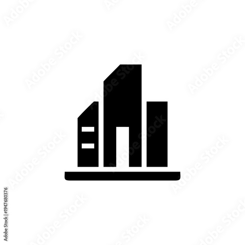 Corporate skyscraper icon showing urban business development and offices Vector illustration