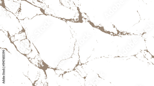 Marble texture with brown veins on white background