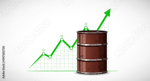 Oil Barrel with Green Arrow.