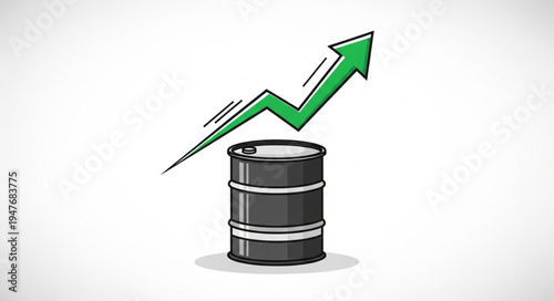 Oil Barrel with Green Arrow.