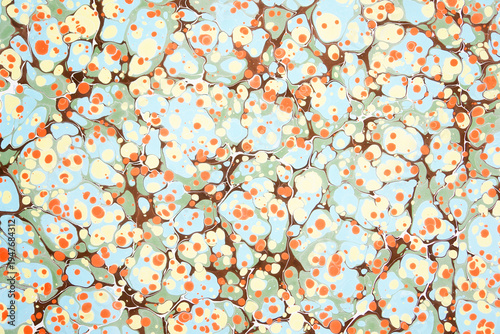 Traditional Turkish marbled paper artwork background