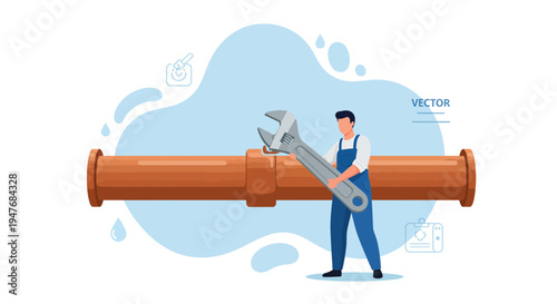 Pro man fix big pipe tool help stop leak work fast hard now job diy