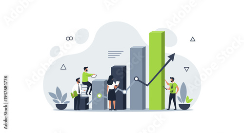 Team work big data graph chart plan goal rise win success up go top now