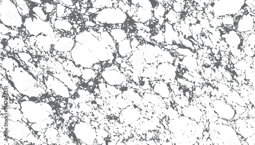 Grey and white marble stone texture with organic cracked patterns and irregular shapes