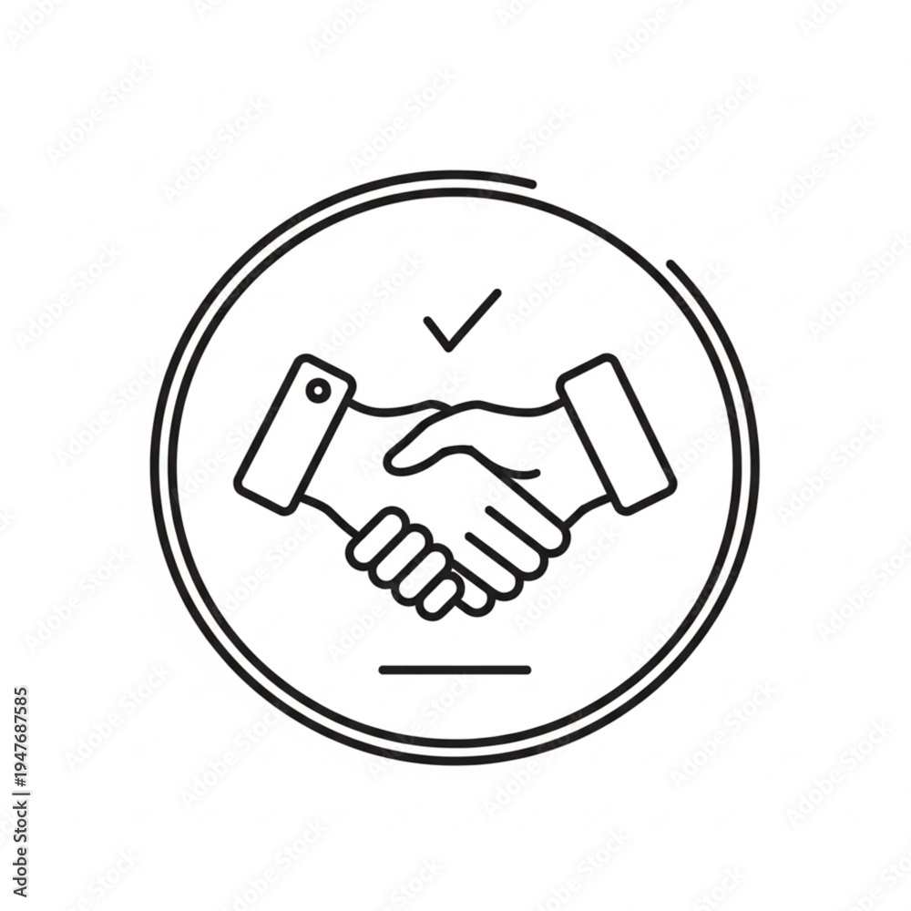 Fototapeta premium Handshake Agreement Business Partnership.