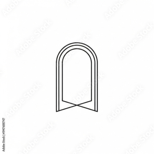 Simple line drawing of archway.