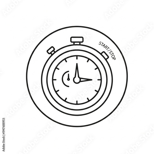 Stopwatch timer clock close up view.